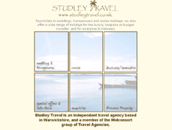 Studley Travel Website Screenshot
